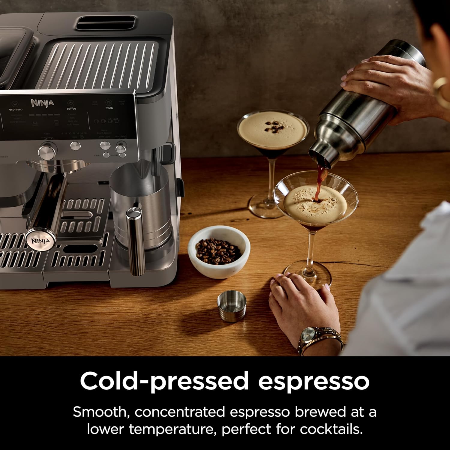 Ninja ES601GM Luxe Cafe Premier Series, Espresso Machine, Drip Coffee, Rapid Cold Brew, Integrated Grinder, Descaler - Image 7