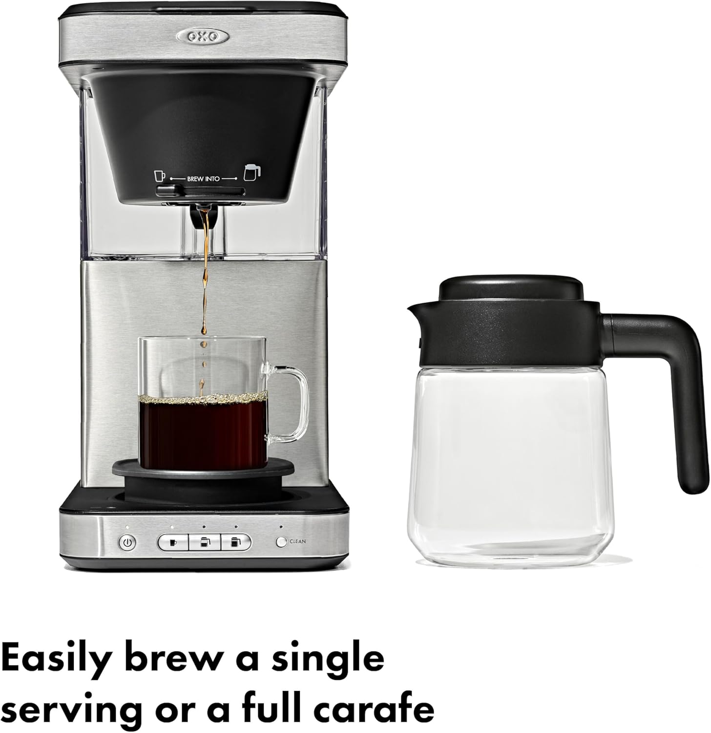 OXO 8722000 Brew 8-Cup Coffee Maker with Podless Single-Serve Function and Glass Carafe - Image 7