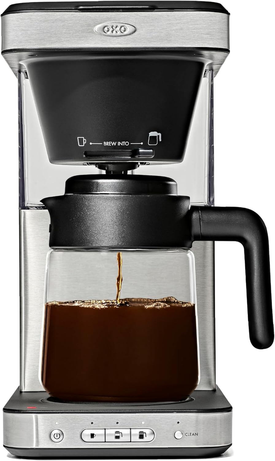 OXO 8722000 Brew 8-Cup Coffee Maker with Podless Single-Serve Function and Glass Carafe