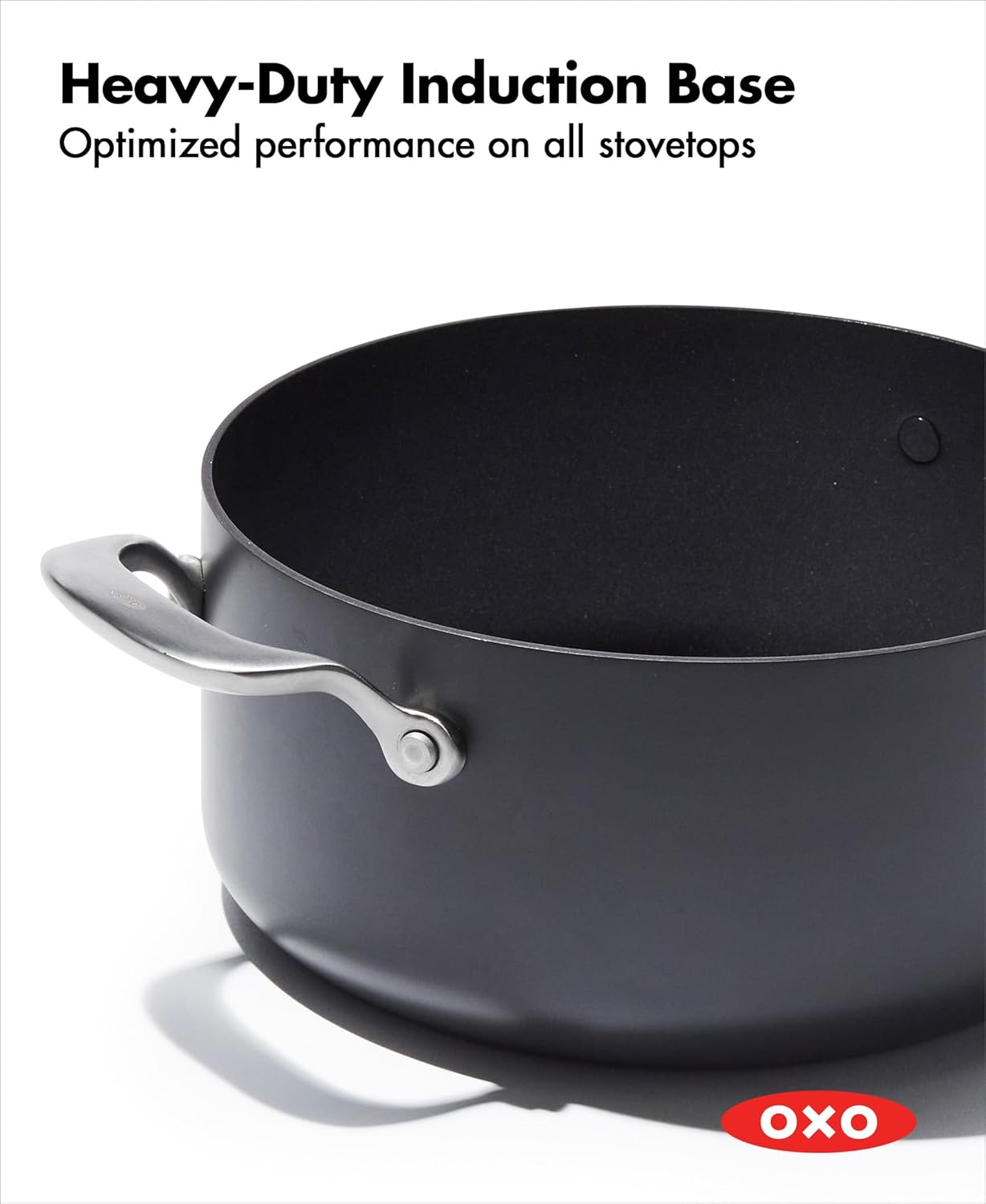 OXO CC004744-001 Professional 5QT Stock Pot with Lid, Hard Anodized Ceramic Nonstick Cookware PFAS-Free, Black - Image 8