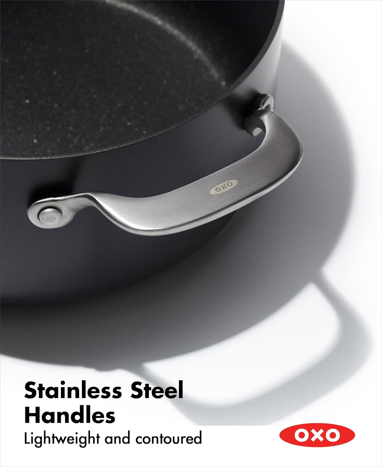 OXO CC004744-001 Professional 5QT Stock Pot with Lid, Hard Anodized Ceramic Nonstick Cookware PFAS-Free, Black - Image 4