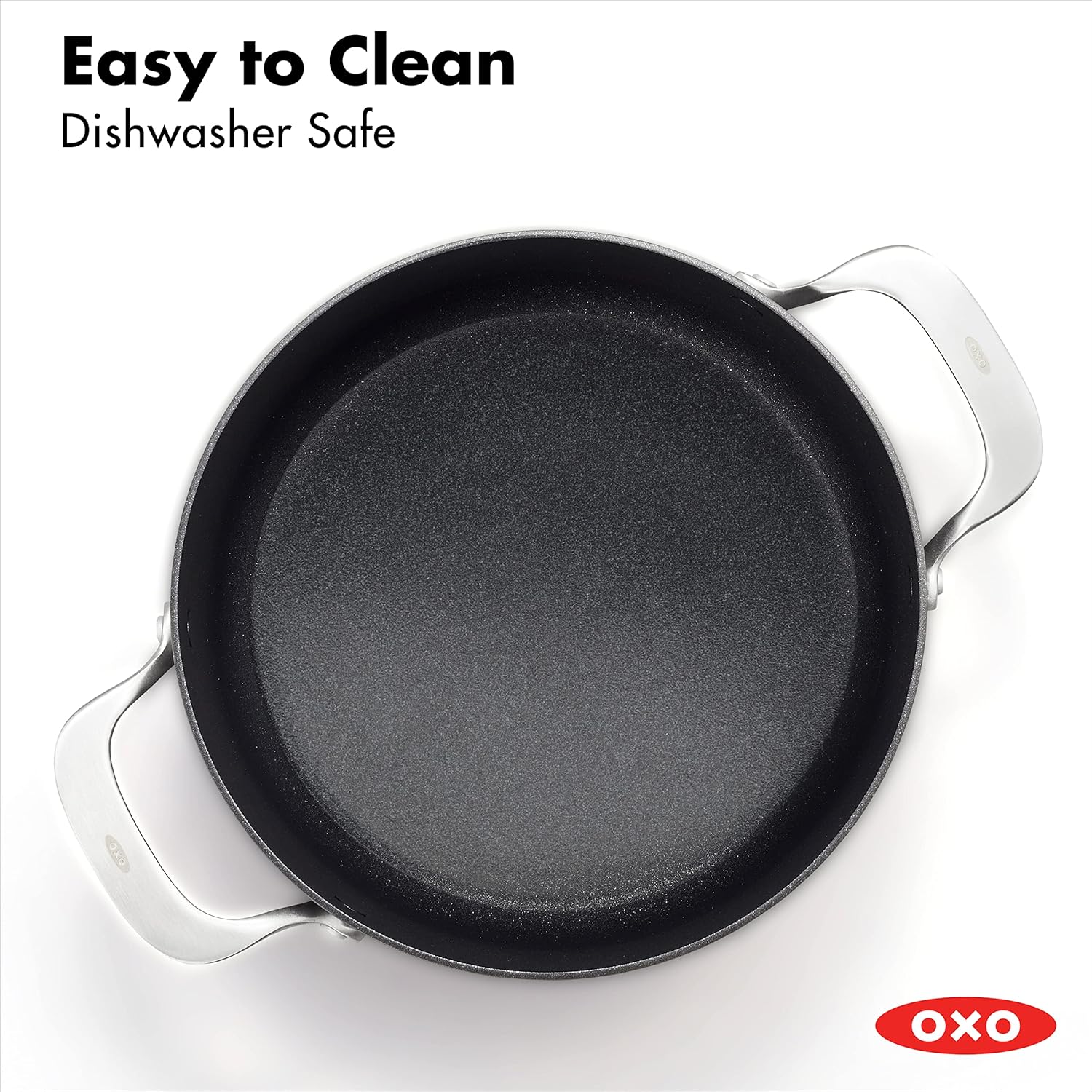 OXO CC004744-001 Professional 5QT Stock Pot with Lid, Hard Anodized Ceramic Nonstick Cookware PFAS-Free, Black - Image 3