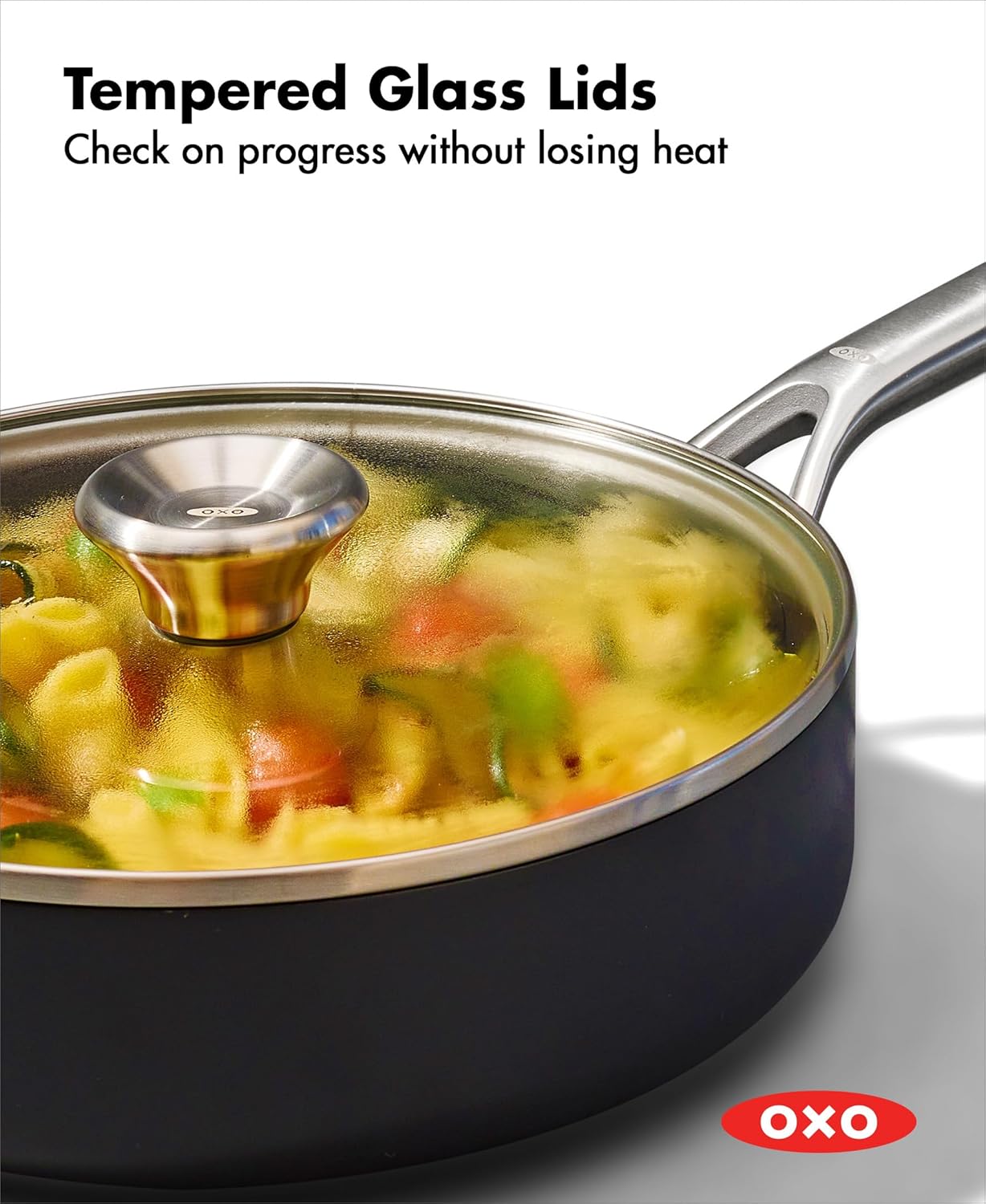 OXO CC004747-001 Professional 5 Piece Cookware Pots and Pans Set, Hard Anodized Ceramic Nonstick PFAS-Free, Black - Image 5