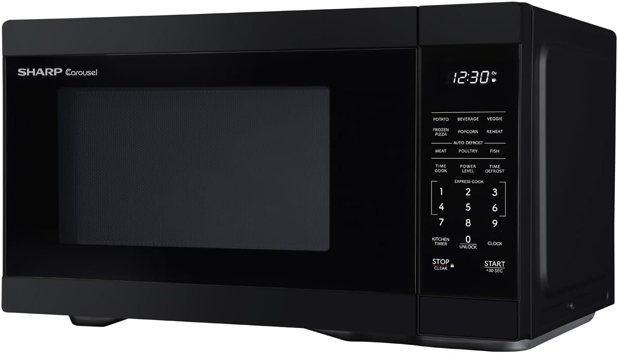 SHARP SMC1161KB Countertop Microwave Oven with Removable 12.4″ Carousel Turntable, 1000 Watt, 1.1 Cubic Feet, Black - Image 2