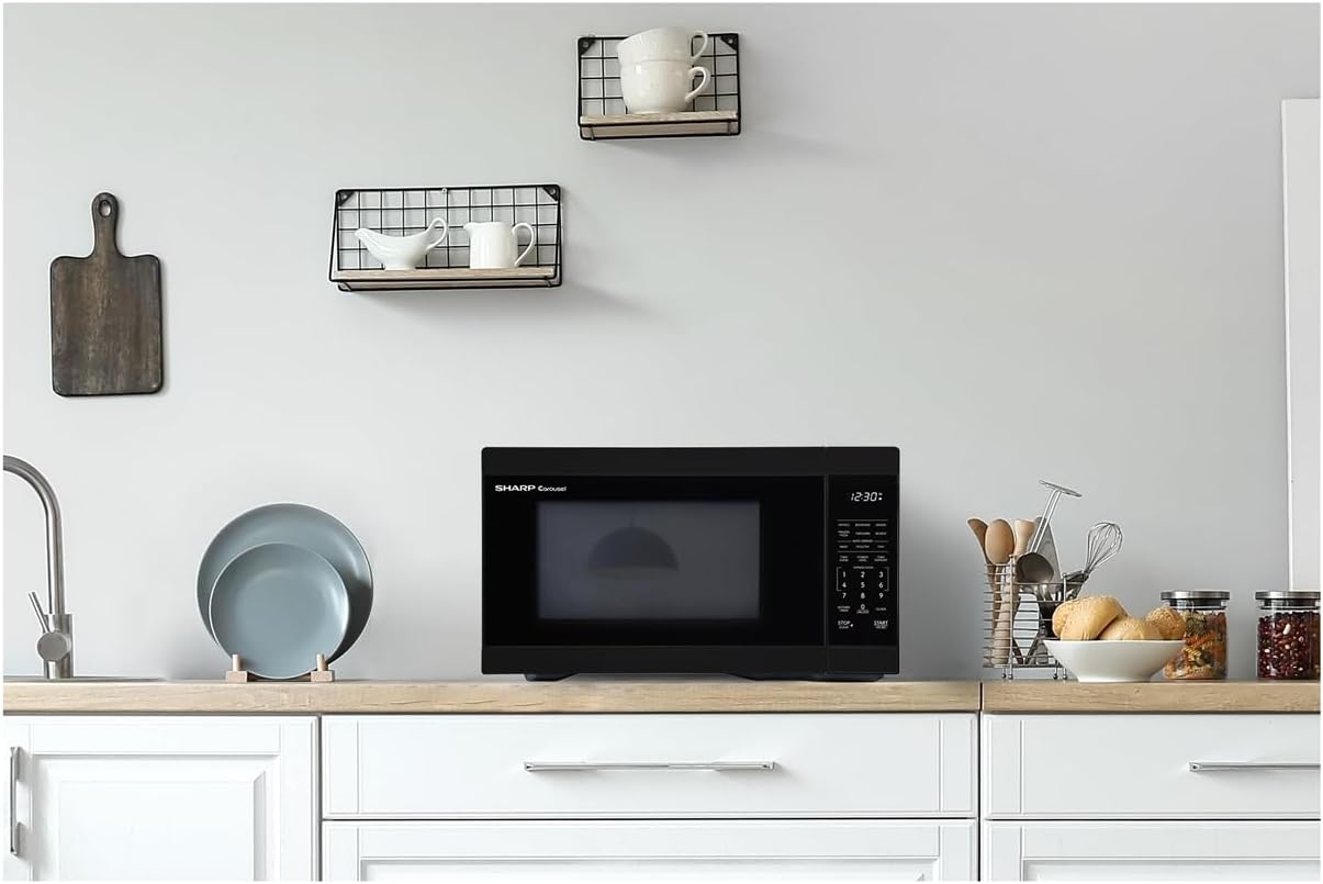 SHARP SMC1161KB Countertop Microwave Oven with Removable 12.4″ Carousel Turntable, 1000 Watt, 1.1 Cubic Feet, Black - Image 5