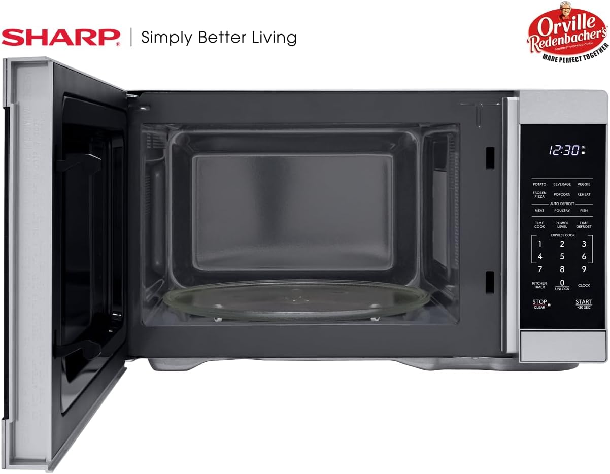 SHARP SMC1162KS Countertop Microwave Oven with Removable 12.4″ Carousel Turntable, 1000 Watt, 1.1 Cubic Feet, Stainless Steel - Image 7