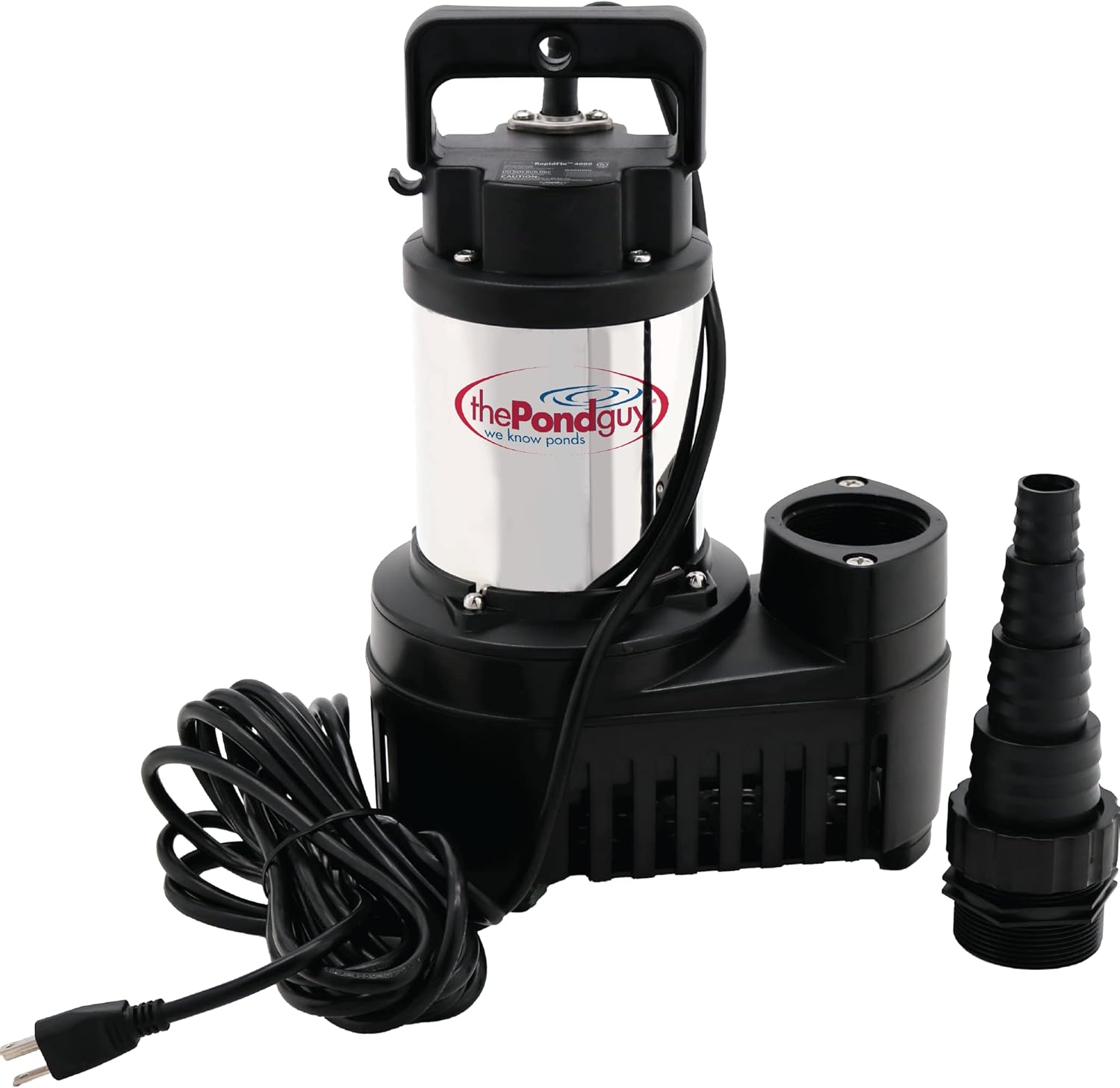 The Pond Guy RapidFlo Submersible Outdoor Water Pump, Perfect for Ponds, Waterfalls, Streams, Hydroponics & Pondless Features, Easy Install, Energy Saving, Quiet, Powerful Flow, Asynchronous, 4000 GPH