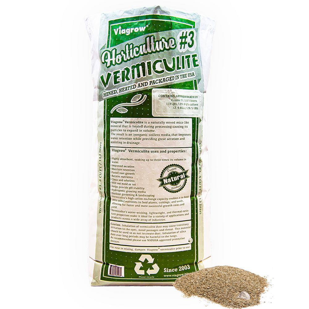 Viagrow VR4 4 cu. ft. 29.9 Gal./113 l Horticultural Vermiculite Soil Amendment