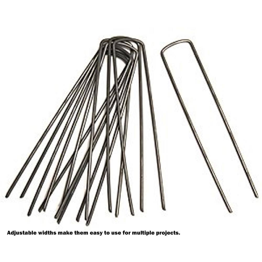Vigoro 84500VG 3.5 in. Weed Barrier Landscape Fabric Garden Staples (500-Pack) - Image 9