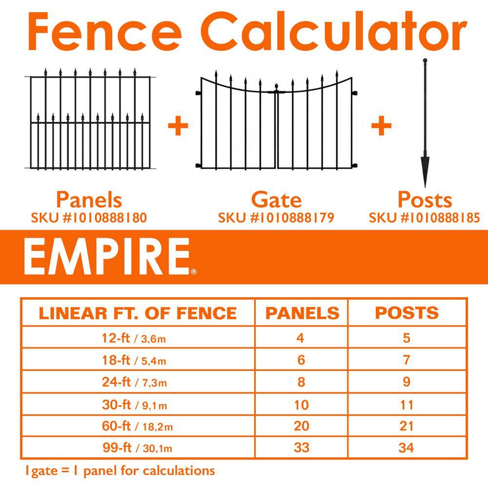 Vigoro 860350 Empire/Westbrook 28 in. Black Steel Decorative Garden Fence Gate - Image 6