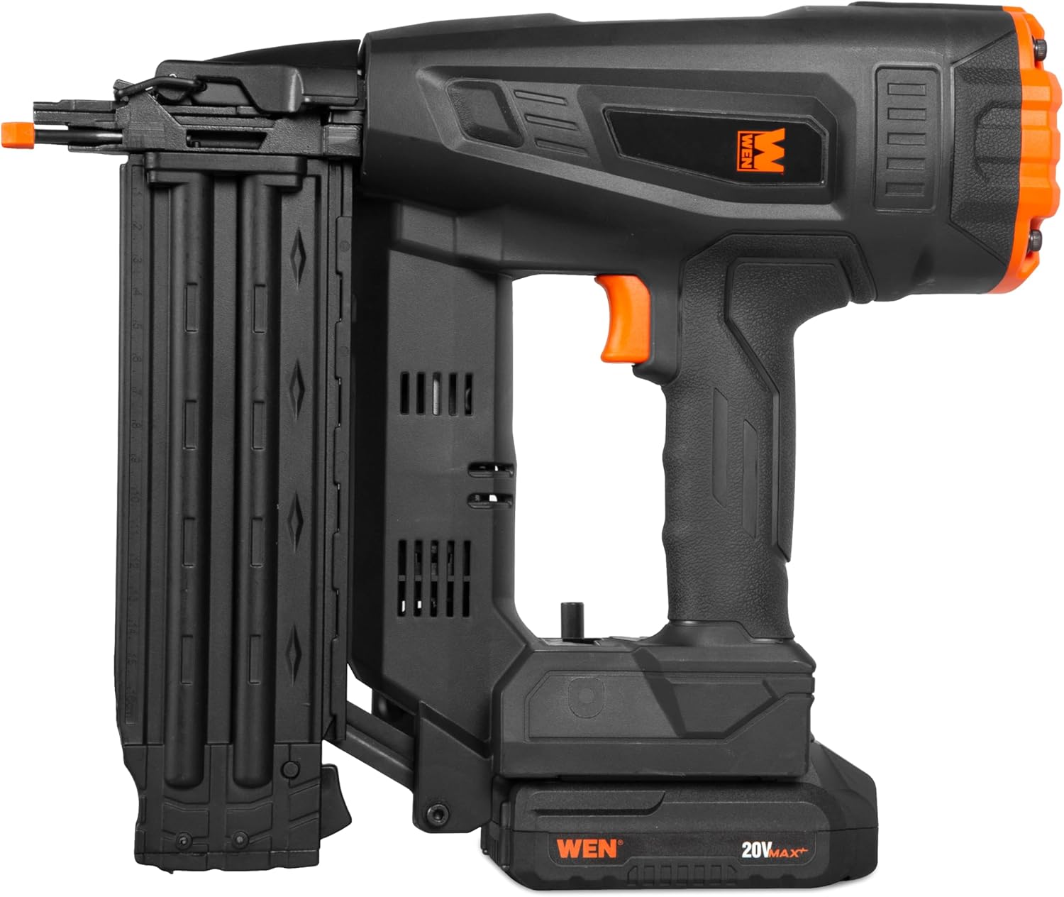 WEN 20518 20V Max Cordless Brushless 18-Gauge Brad Nailer with 2.0Ah Battery and Charger - Image 6