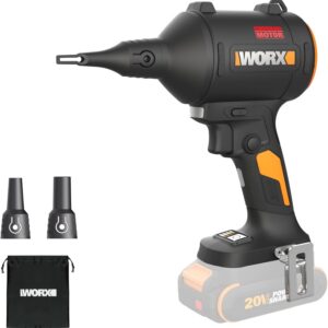 WORX WX099L.9 Cordless Blower/Inflator, 20V 39 CFM 470 MPH Brushless High Speed Portable Dust Cleaner for Workshop