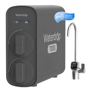Waterdrop G5P700A Alkaline Mineral pH+ Reverse Osmosis Water Filter, NSF/ANSI 58 & 372 Certified, 700G Reverse Osmosis System