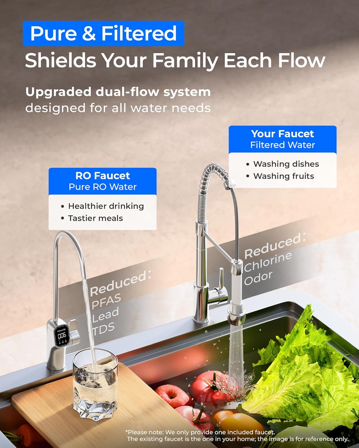 Waterdrop X8-PRO Reverse Osmosis Water Filter, NSF/ANSI 42&58&372 Certified, 800 GPD Tankless Reverse Osmosis System - Image 9