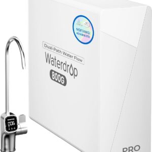 Waterdrop X8-PRO Reverse Osmosis Water Filter, NSF/ANSI 42&58&372 Certified, 800 GPD Tankless Reverse Osmosis System