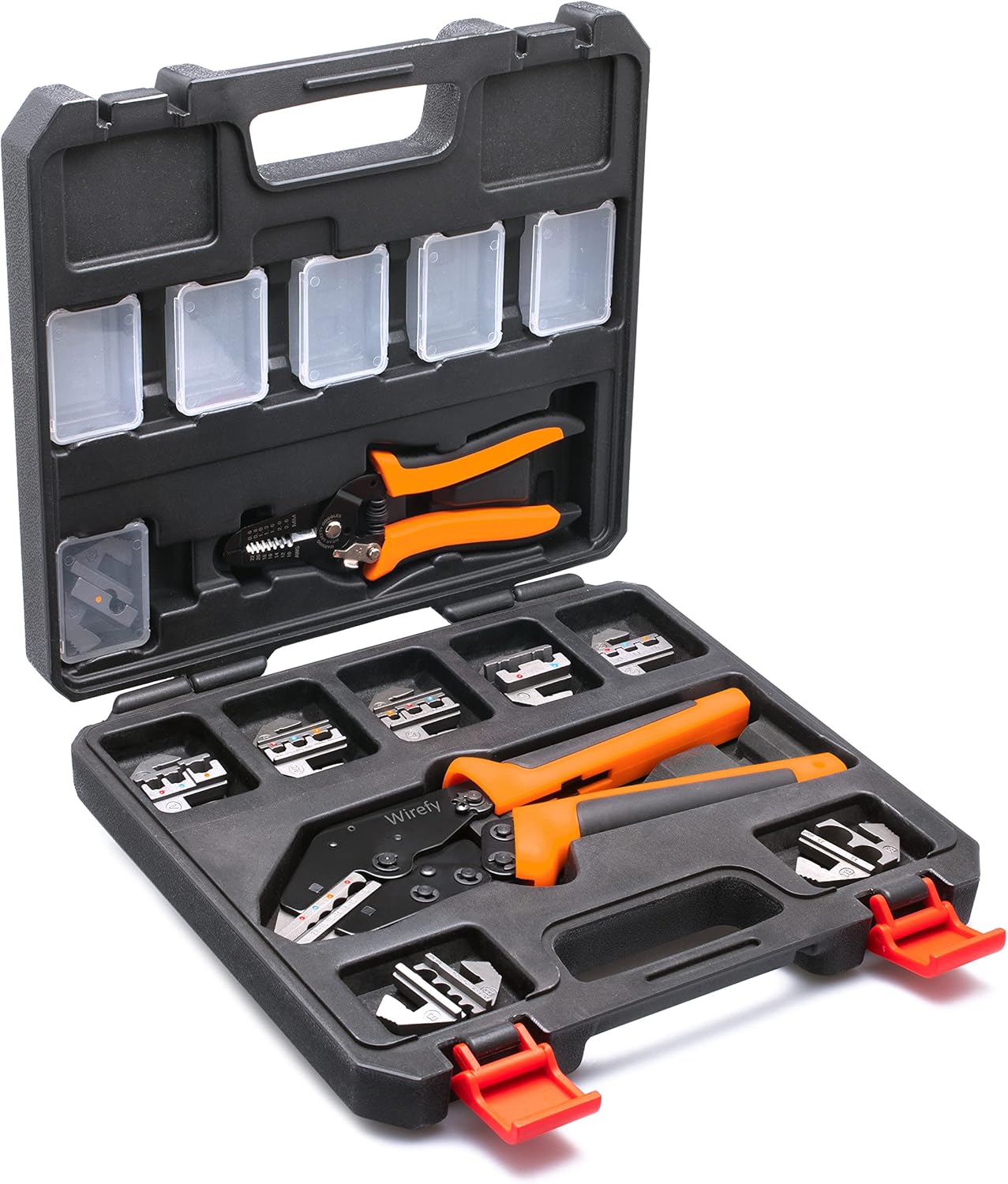 Wirefy Crimping Tool Set 11 PCS – High Leverage Wire Crimper 9″ – Heat Shrink, Nylon, Insulated Flag, Non-Insulated Connectors - Image 8