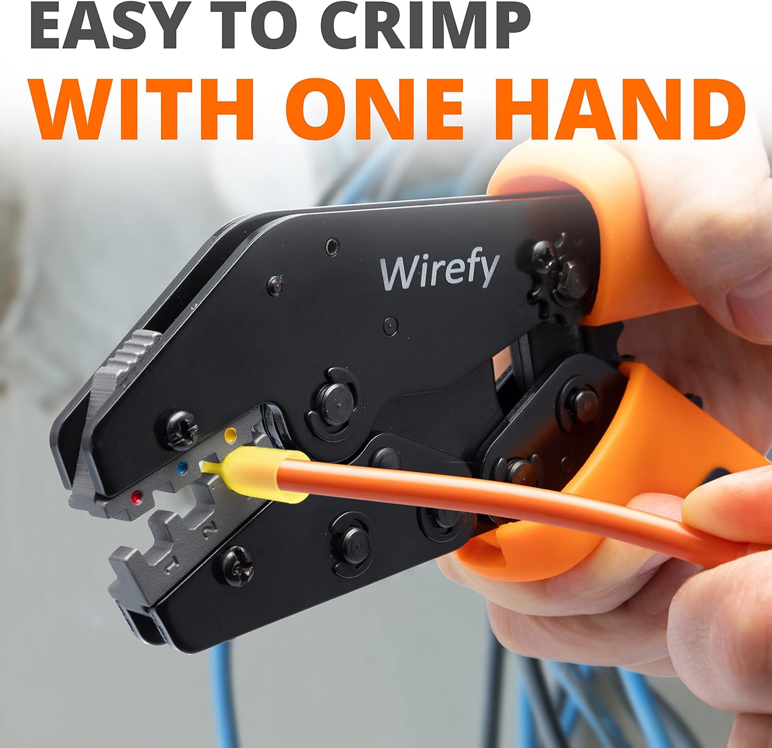 Wirefy Crimping Tool Set 11 PCS – High Leverage Wire Crimper 9″ – Heat Shrink, Nylon, Insulated Flag, Non-Insulated Connectors - Image 5