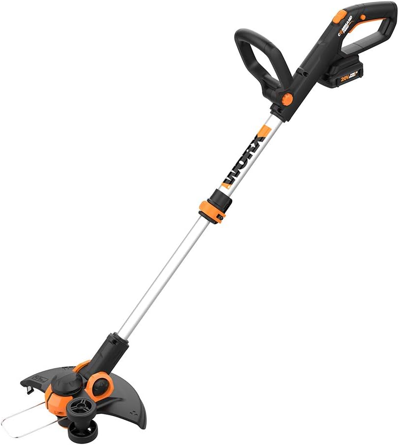 Worx WG163 String Trimmer Cordless GT3.0 20V PowerShare 12″ Edger & Weed Trimmer (2 Batteries & Charger Included)
