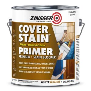 Zinsser 271448 Cover Stain 1 gal. White Low VOC Classic Oil-Based Interior/Exterior Primer and Sealer