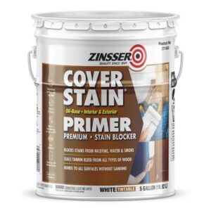 Zinsser 271450 Cover Stain 5 gal. White Low VOC Classic Oil-Based Interior/Exterior Primer and Sealer