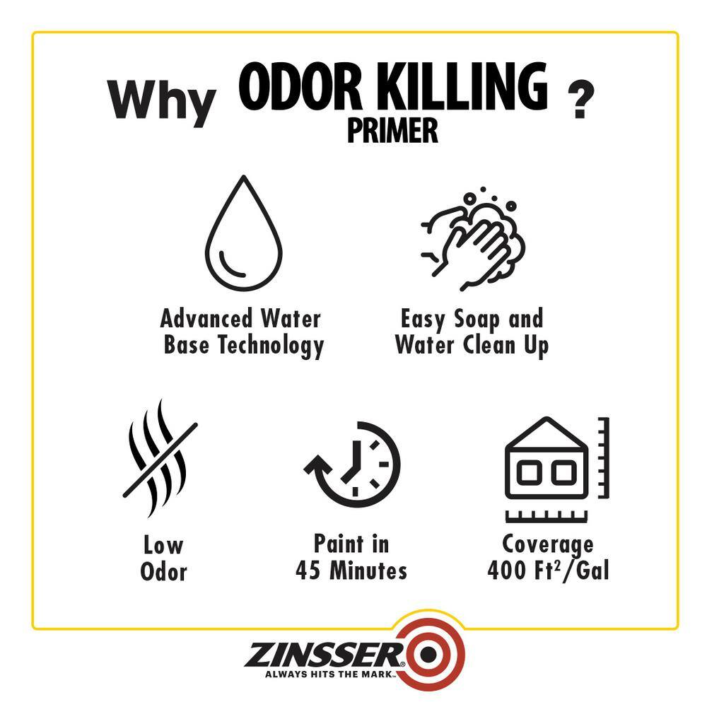 Zinsser 307648 1 qt. Odor Killing Interior Primer (4-Pack) - Image 5