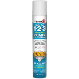 Zinsser 343746 Bulls Eye 1-2-3 26 oz. Turbo White Interior/Exterior Primer Spray (6-Pack)