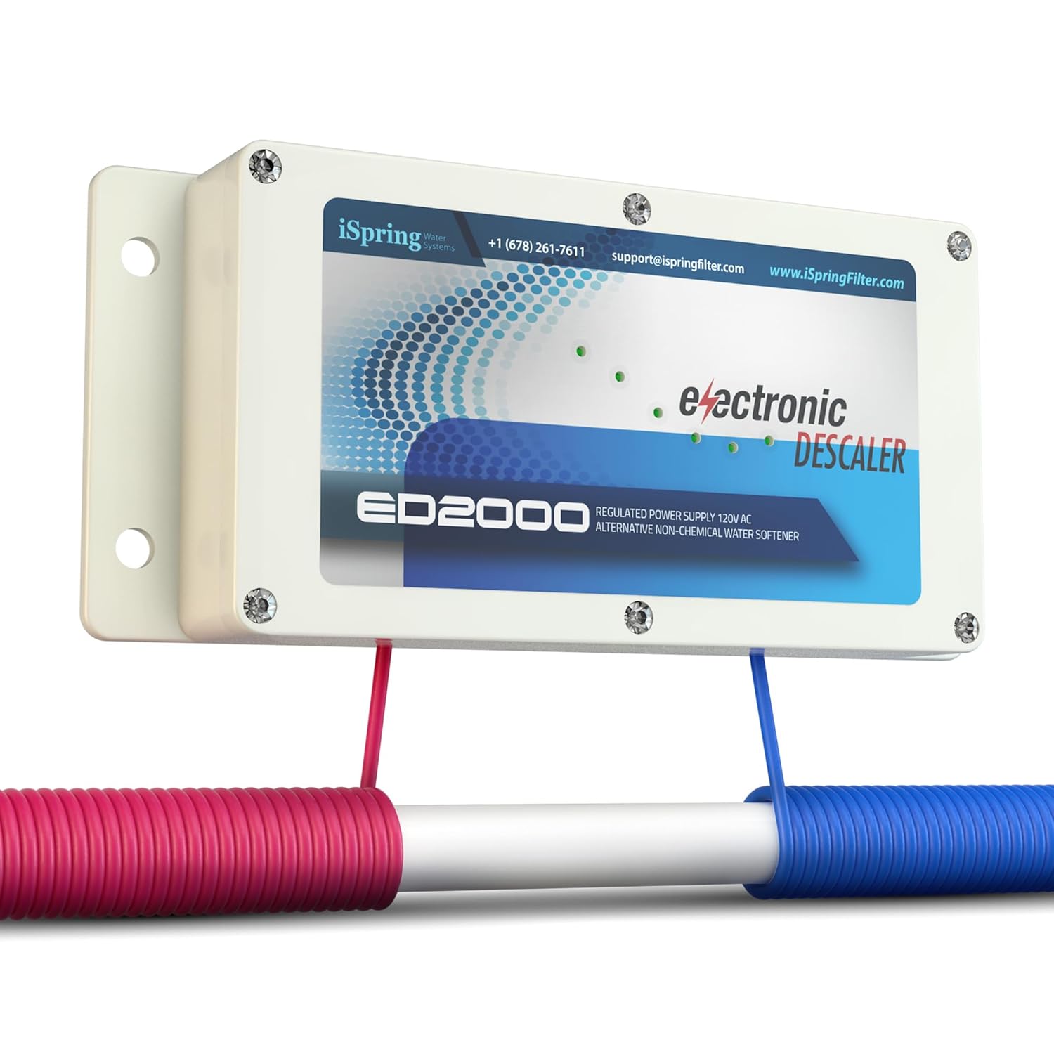 iSpring ED2000 Whole House Water Descaler, Alternative Electronic Salt-Free Hard Water Conditioner
