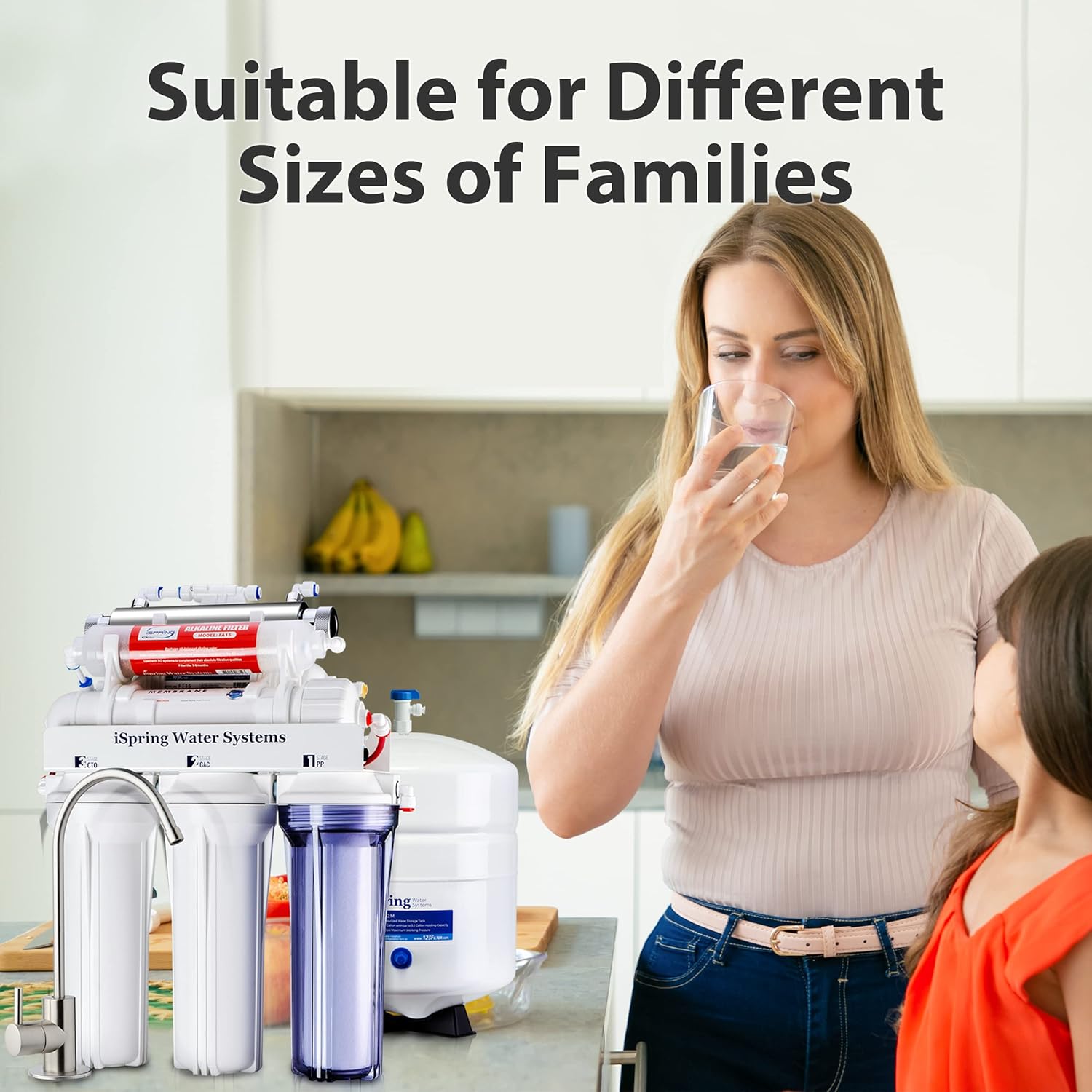 iSpring RCC7AK-UV, NSF Certified, 7-Stage Under Sink Reverse Osmosis Water Filtration System with Alkaline Remineralization - Image 8