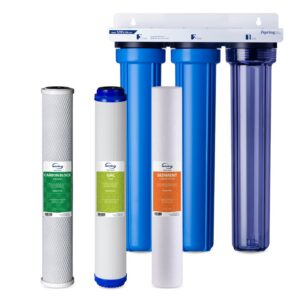 iSpring WCB32C-GAC Whole House Water Filter System, Reduces Chloramine, PFAS, Chlorine, Sediments