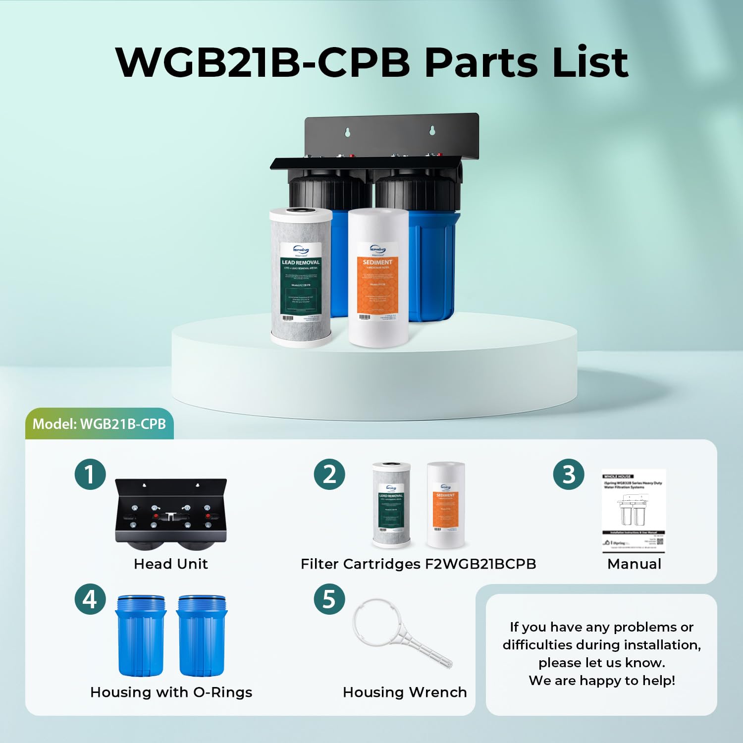 iSpring WGB21B-CPB 2-Stage Whole House Water Filtration System Reduces Arsenic, Cadmium, Mercury, Sediments - Image 5