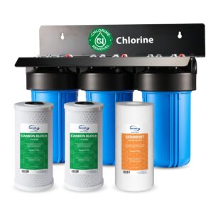 iSpring WGB31B Whole House Water Filter System, Reduces up to 99% Chlorine, Sediments, Taste, Odor