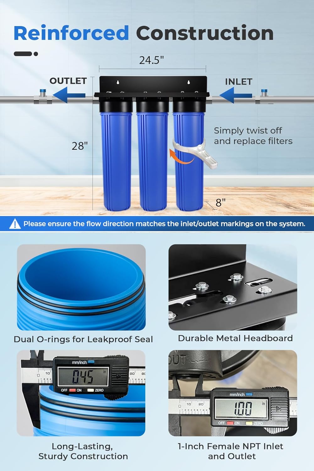 iSpring WGB32B-CPB SGS-Tested Lead Removal Whole House Water Filter System, Reduces Sediments, Chlorine, and up to 99% Lead - Image 5