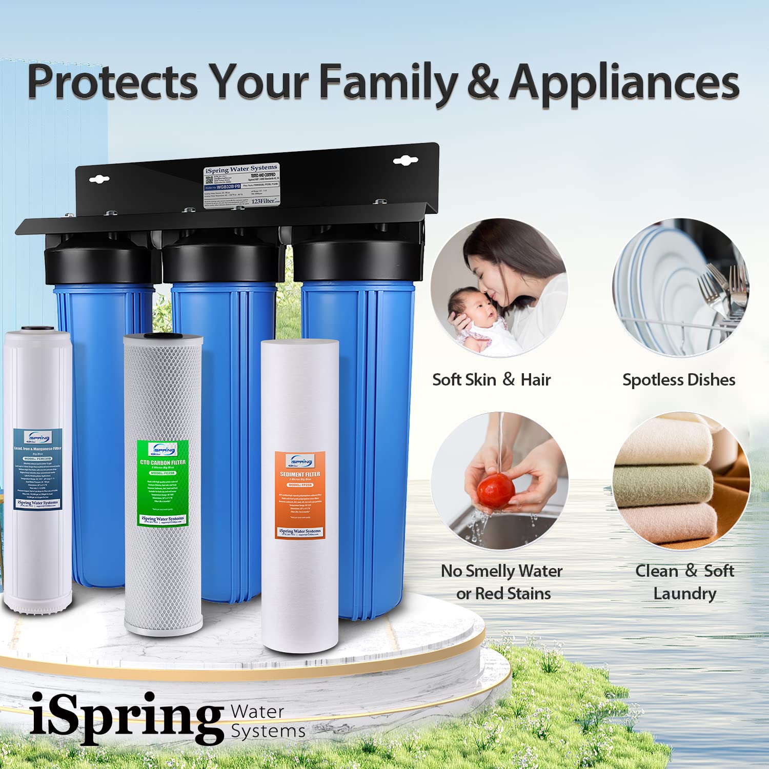 iSpring WGB32B-PB Lead-Reducing Whole House Water Filter System, Also Reduces Chlorine, Taste - Image 7