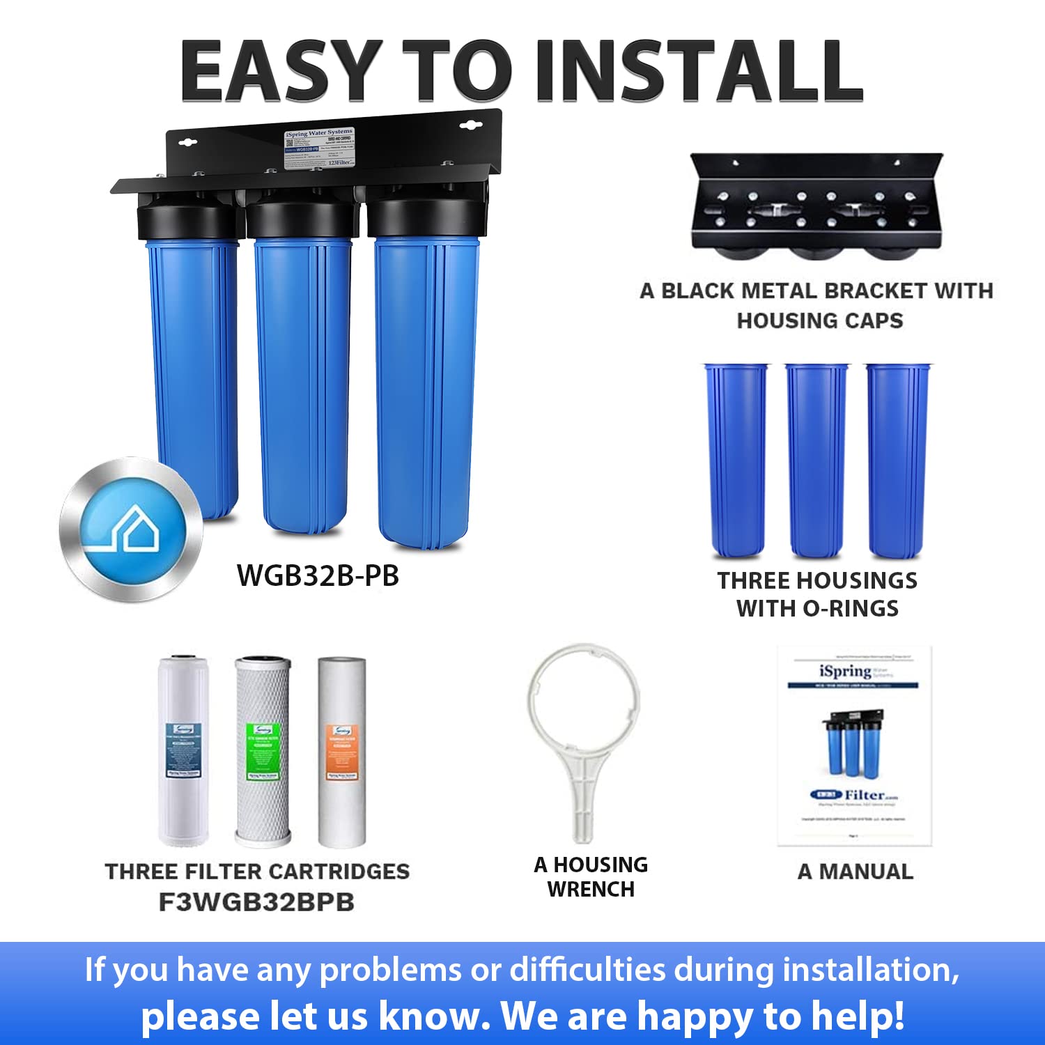 iSpring WGB32B-PB Lead-Reducing Whole House Water Filter System, Also Reduces Chlorine, Taste - Image 5