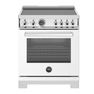 Bertazzoni - 30" Professional Series range - Electric self clean oven - 4 induction zones - White