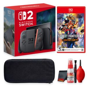 Switch 2 Video Game System Bundle With Carrying Case + Cleaning Kit + Nintendo STREET FIGHTER 6 Year 1-2 Fighte - Nintendo Switch 2