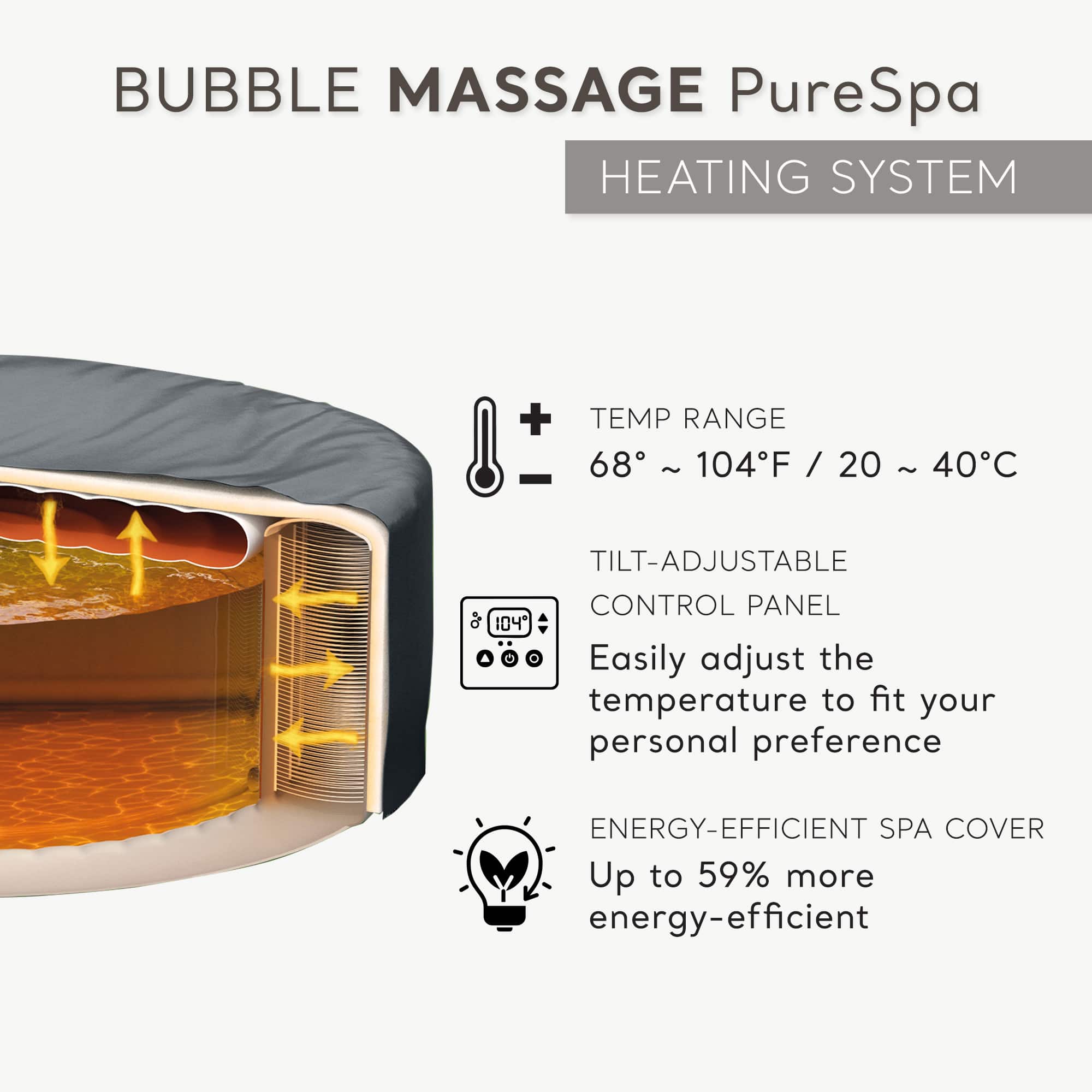Intex - PureSpa 6 Person Bubble Massage Inflatable Hot Tub Spa Set, Sahara Tan - Brown/White - Image 5