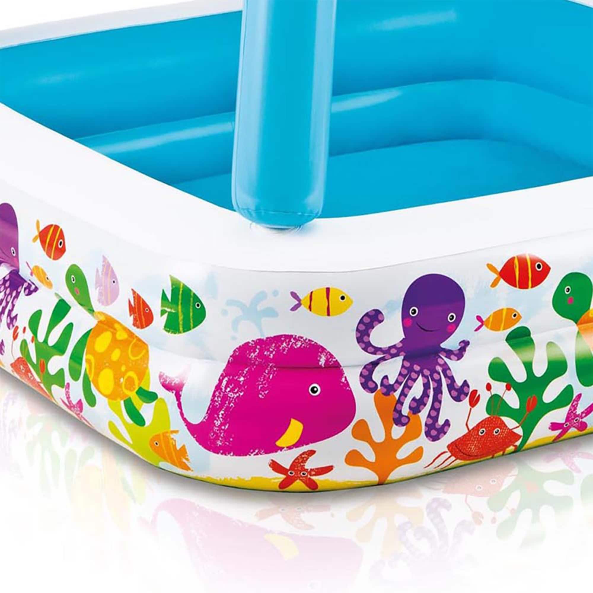 Intex - 8' x 6.25' x 43" Dinosaur Play Center w/ 5' x 48" Kids Swimming Pool - Image 4