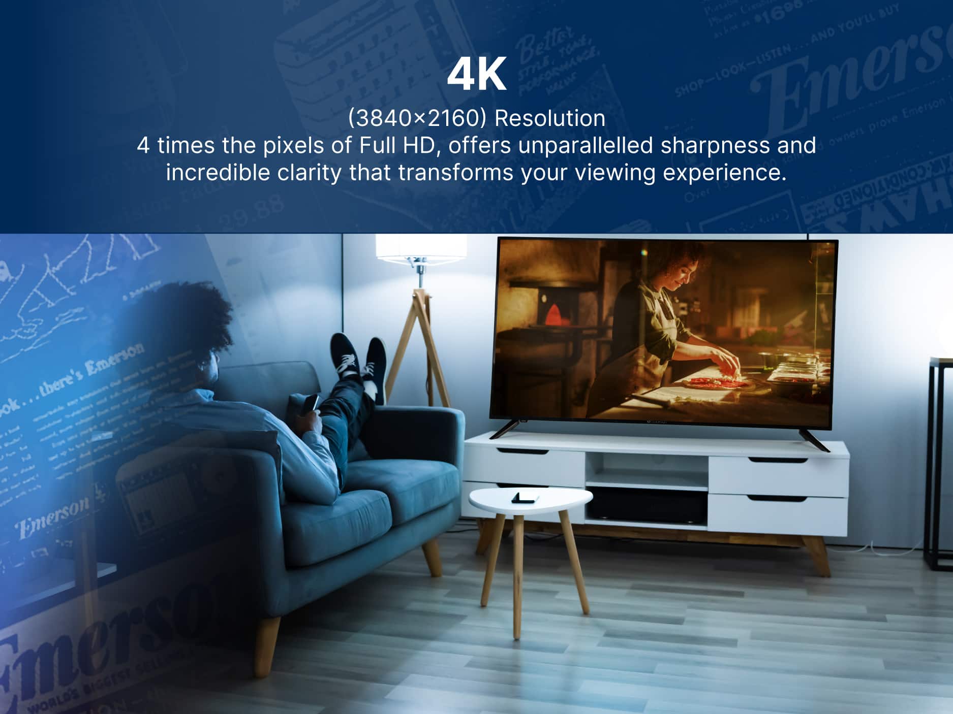 Emerson - ETS-5000KA 50" Class 4K UHD Smart TV with Full HDR, Ultra HD 2160p LED Display, Built-in Digital Tuner, HDMI/USB - Image 4