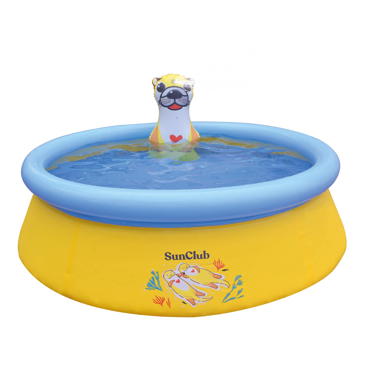 Jleisure - 5' x 16.5" Sea Otter Inflatable Outdoor Above Ground Kid Swimming Pool