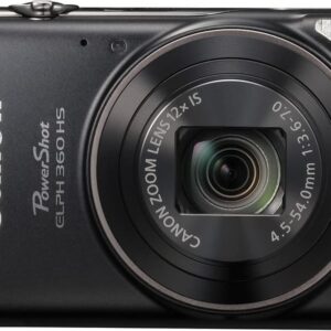 Canon - PowerShot ELPH 360 20.2-Megapixel Digital Camera - Black