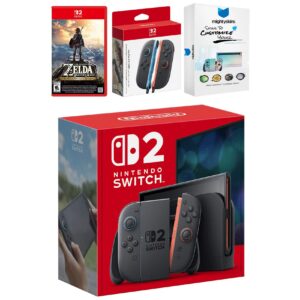 Switch 2 Video Game Console with Zelda Breath of the Wild, Extra Joy-Cons and MightySkins Code Bundle - Nintendo Switch 2