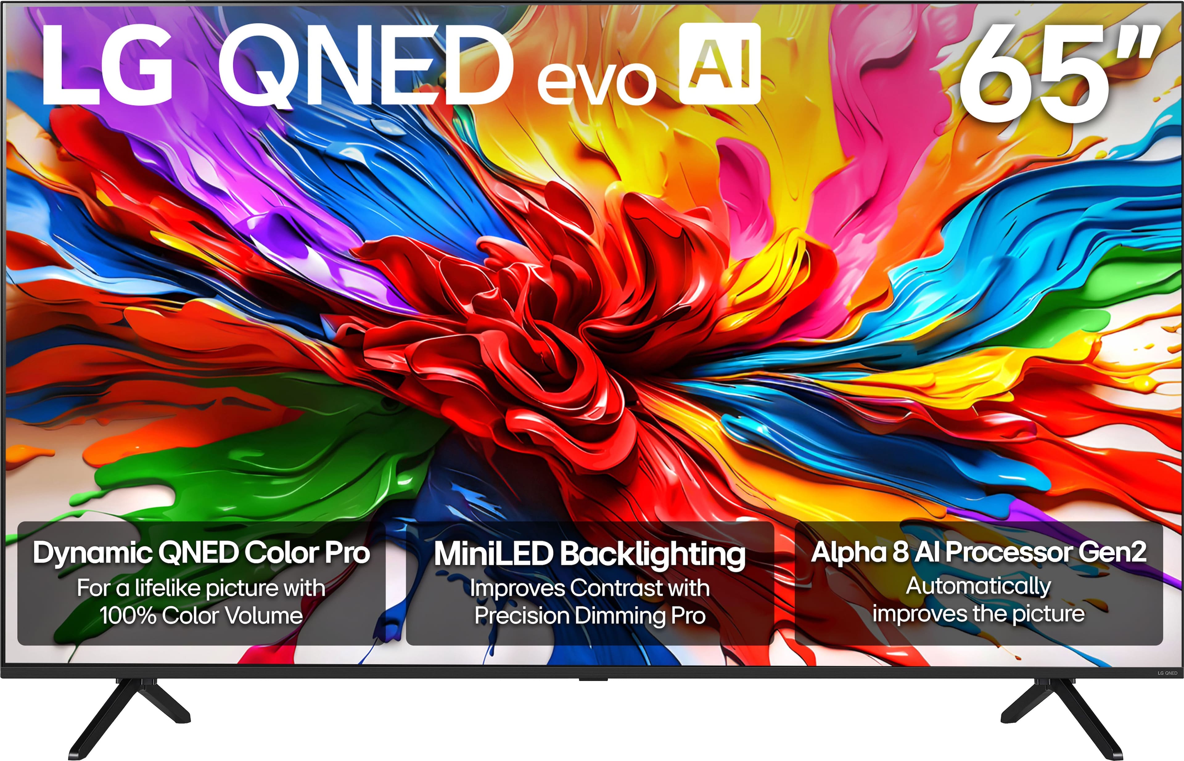LG - 65" Class 92A Series QNED evo AI Mini LED 4K UHD Smart webOS TV (2025) - Image 2