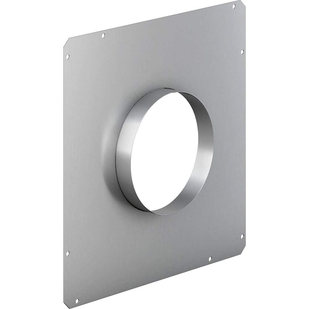 6" Round Front Plate for Select Thermador Downdraft Range Hoods - Silver