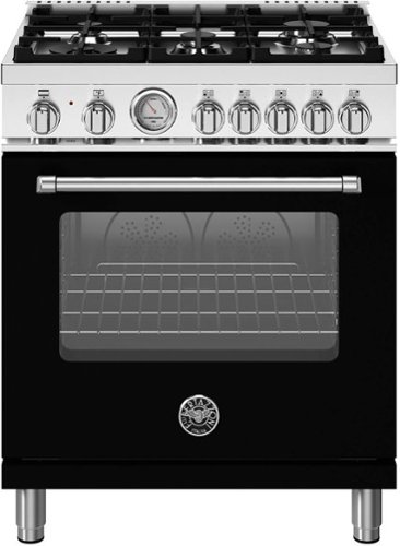 Bertazzoni - 30" Master Series range - Dual Fuel - 5 aluminum burners - Matte Black - Image 2