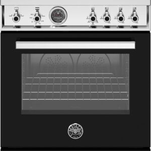 Bertazzoni - 30" Professional Series range - Gas oven - 4 brass burners - Black