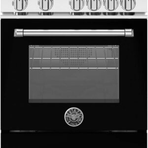 Bertazzoni - 24" Master Series range - Gas oven - 4 aluminum burners - Black