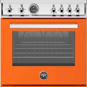 Bertazzoni - 30" Professional Series range - Gas oven - 4 brass burners - Orange
