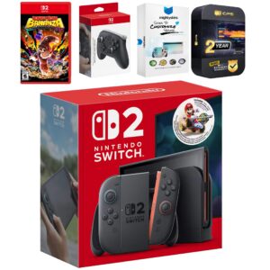 Switch 2 + Mario Kart World Bundle with Donkey Kong Bananza, Pro Controller, MightySkins Code and 2 CPS Year - Nintendo Switch 2