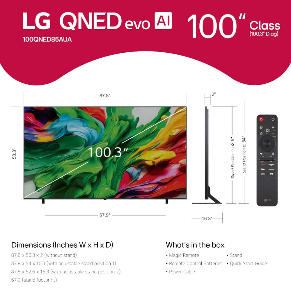 LG - 100" Class 85A Series QNED evo AI MiniLED 4K UHD Smart webOS TV (2025) - Image 5